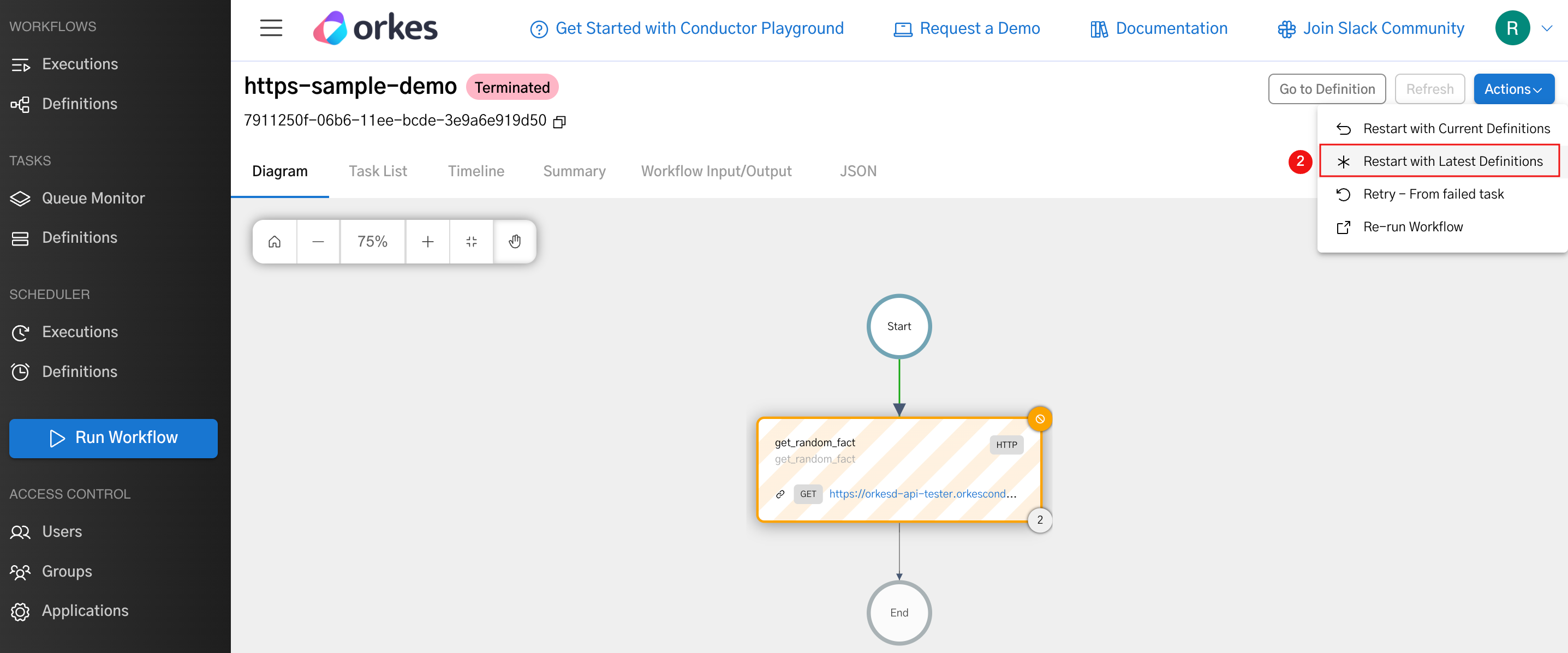 Step 1 - Restart with Latest Definitions