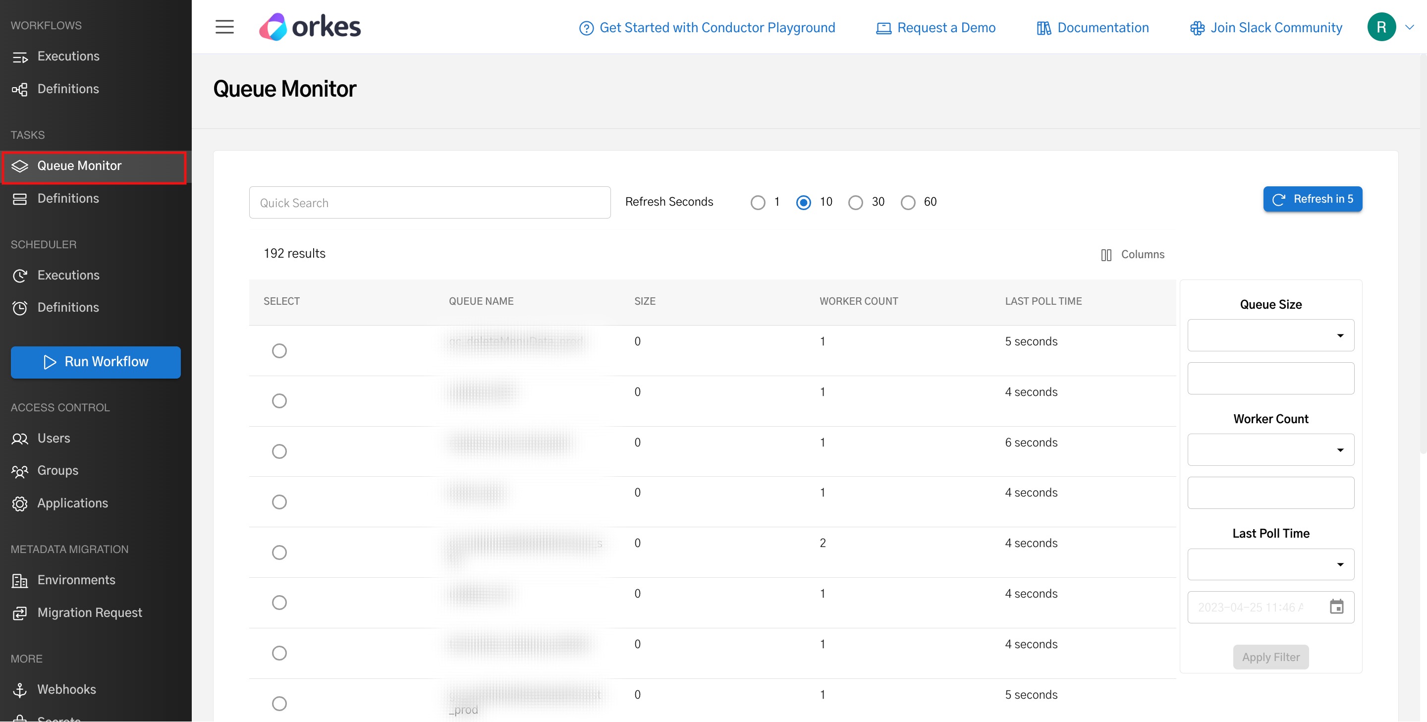 Monitoring Task Queues in Conductor