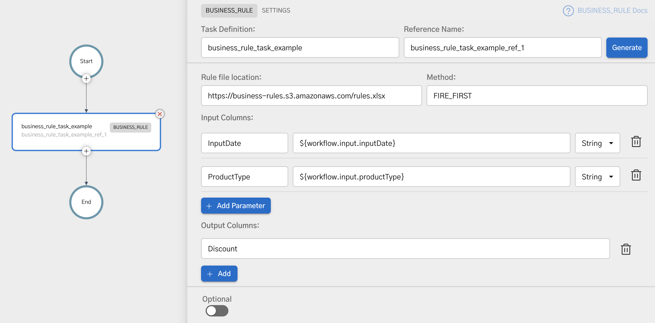 Adding Business Rule