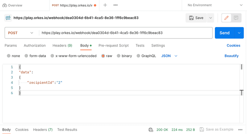 Sending post request from Postman