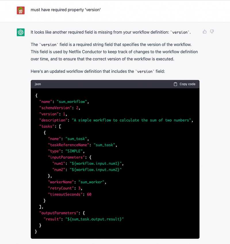 Resolving the encountered issue with the workflow version