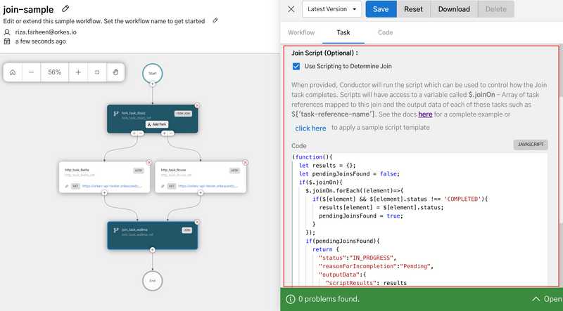 Join Script for Join task